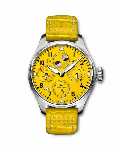 IWC Big Pilot's Watch Perpetual Calendar Platinum / Yellow IW5036-02 (IW503602)